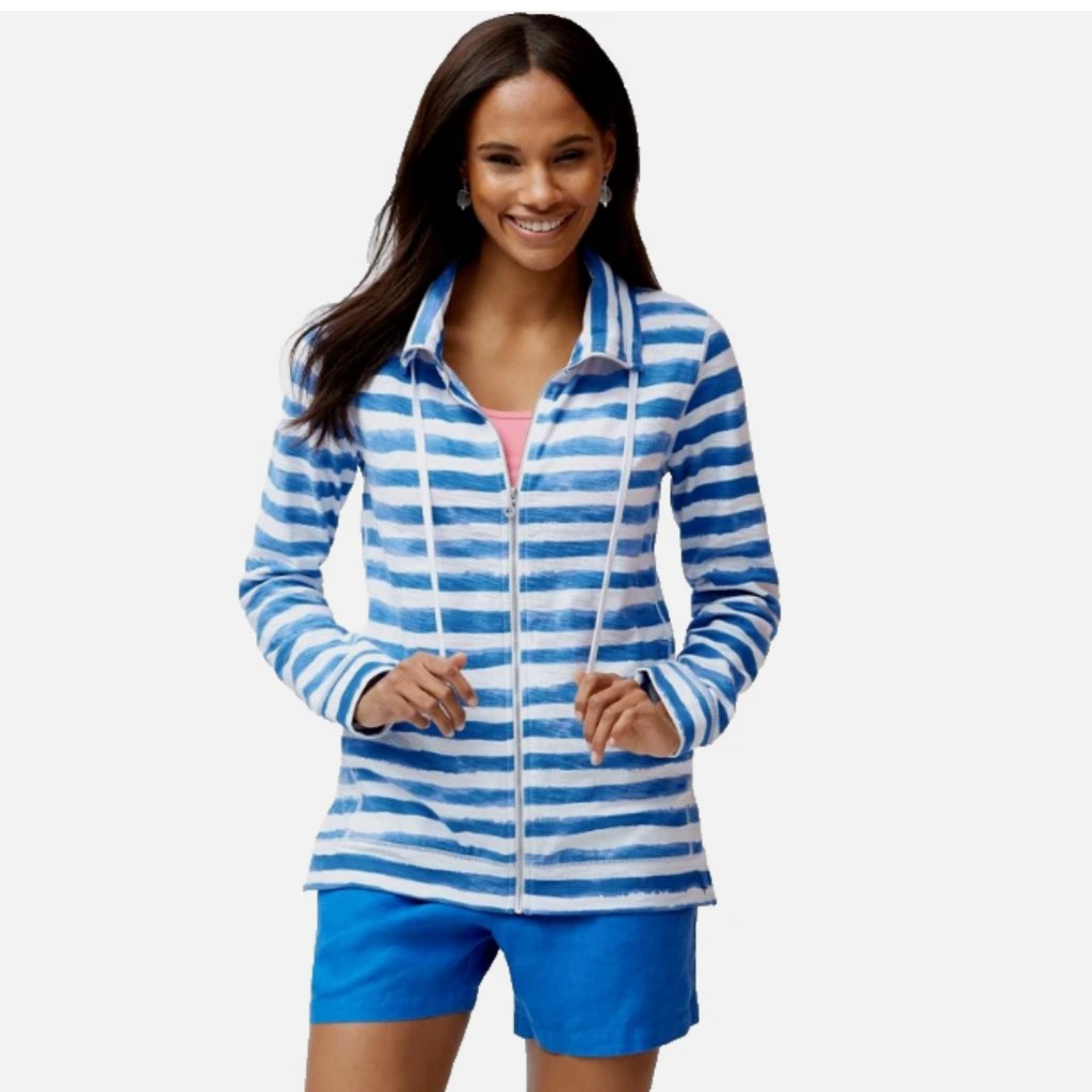 Tommy Bahama - Knoll Bellarossa Stripe Full-Zip Jacket - S/P - Nwot